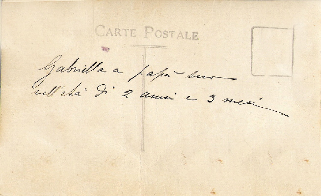 Gabriella Zitelli 1915 (verso)