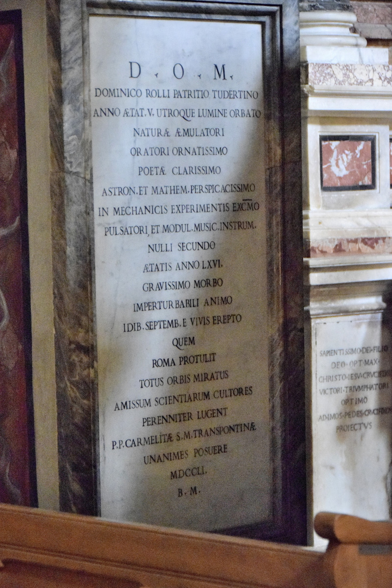 Via_in Traspontina-Chiesa_di_S_Maria_in_Traspntina-Lapide_di_Domenico_Rolli-1751