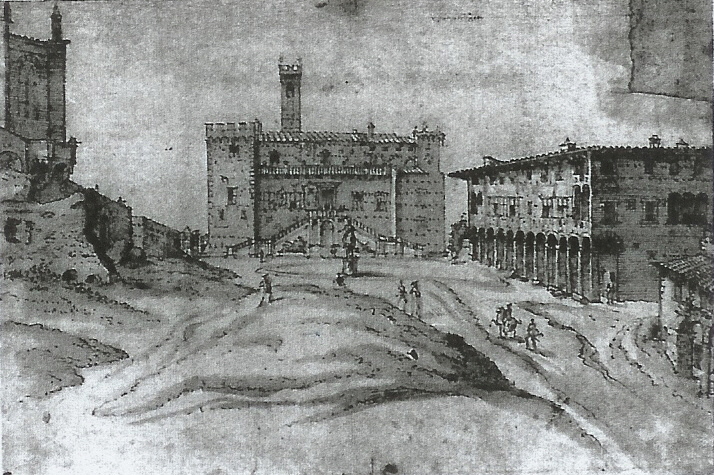 Piazza del Campidoglio - Incisione 1555