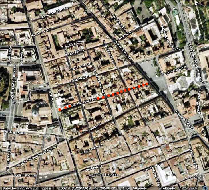 Via delle Carrozze - Campo Marzio