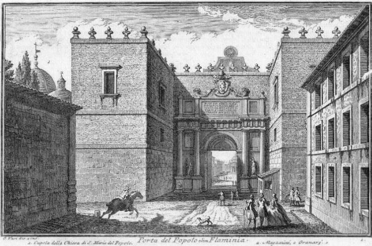 Porta del popolo nel 1748