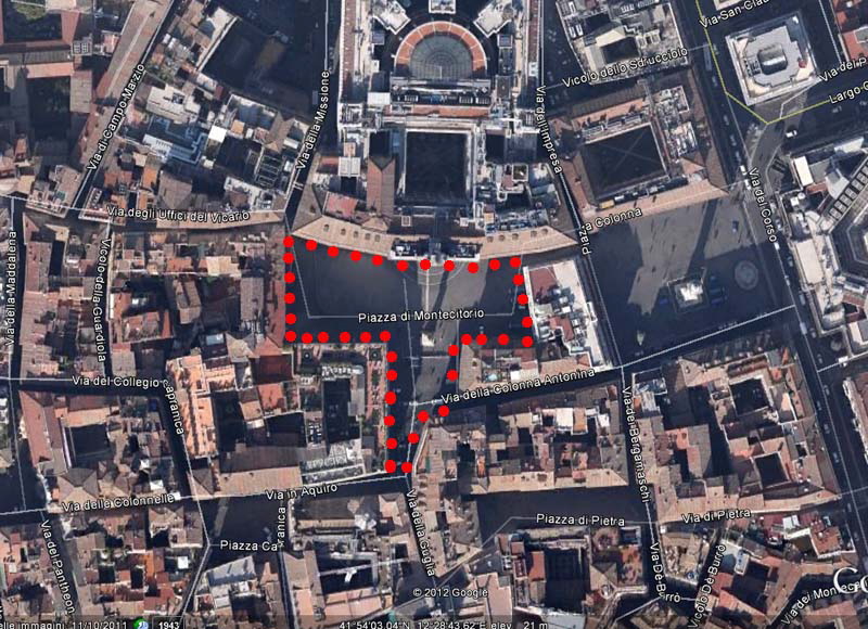 Piazza e vicolo di Montecitorio - Colonna