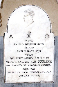 Piazza_di_S_Lorenzo_in_Lucina-Chiesa_omonima-Lapide_di_Fulvio_Porro-1831