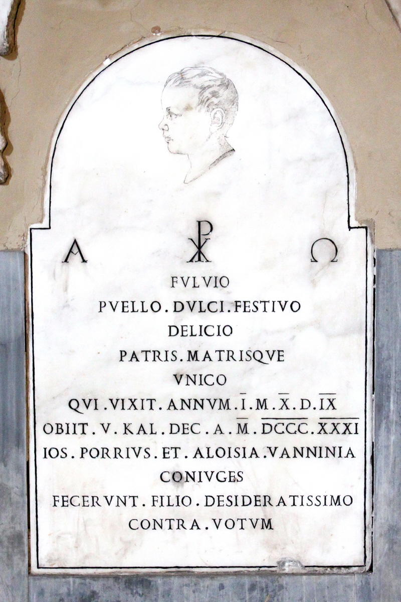 Piazza_di_S_Lorenzo_in_Lucina-Chiesa_omonima-Lapide_di_Fulvio_Porro-1831