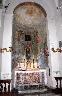 via della Navicella - chiesa di S Maria in Domnica - Altare laterale destro