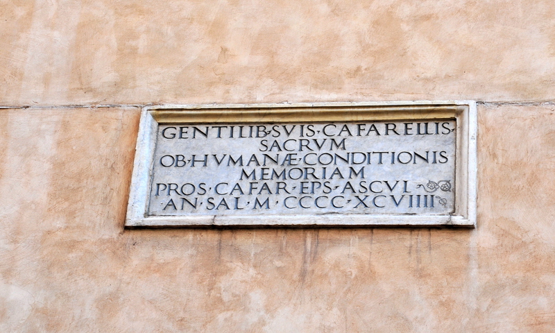 Piazza_della_Minerva-Chiesa_di_S_Maria_sopra_Minerva-Lapide_esterna-Lapide_Famiglia_Caffarelli-1499