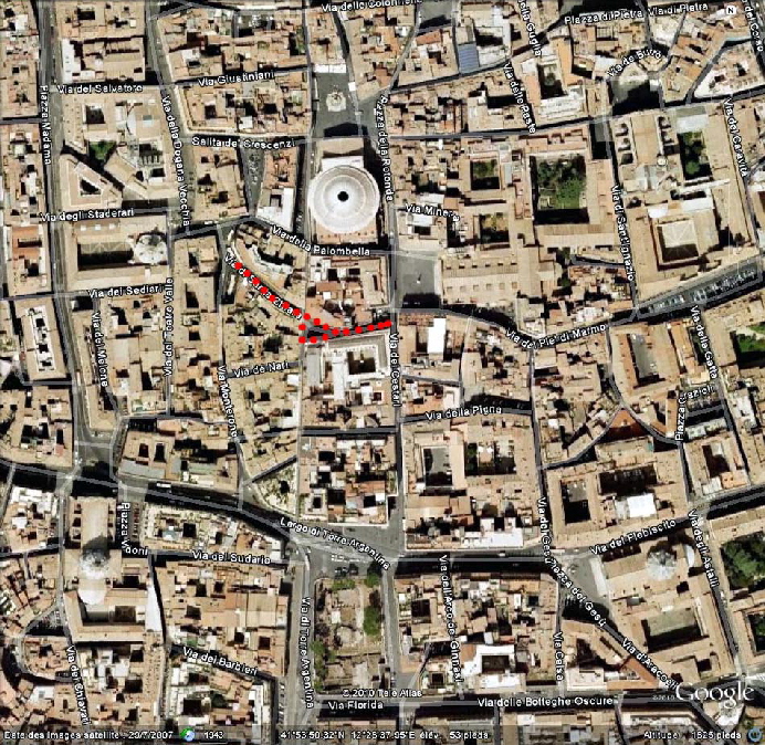 Piazza e via di Santa Chiara - Pigna-Sant'Eustachio