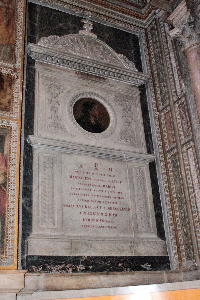 Piazza_della_Trinita_dei_Pellegrini-Chiesa_omonima-Lapide_di_Maddalena_Sisti-1868