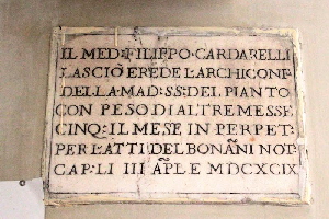 Via_di_S_Maria_dei_Calderari-Chiesa_di_S_Maria_del_Pianto-Lapide_di_Filippo_Cardarelli-1699-Lascito (3)