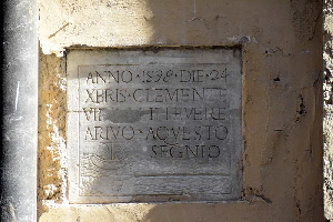 Via_di_S_Maria_dei_Calderari-Palazzo_al_n_29-Livello del Tevere-1598