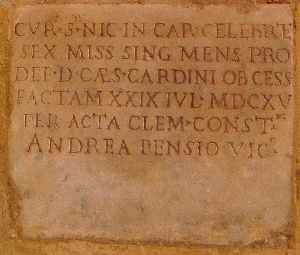Via_del_Teatro_Marcello-Chiesa_di_S_Nicola_in_Carcere-Lapide_di_Cesare_Gardini-1615