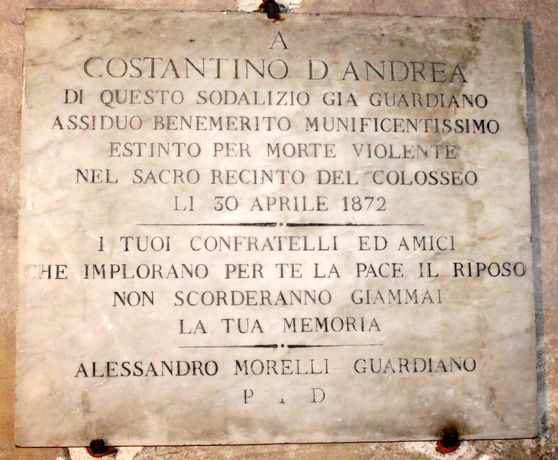 Via_del_Teatro_Marcello-Chiesa_di_S_Nicola_in_Carcere-Lapide_di_Costantino_D'Andrea-1872 (2)