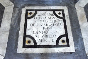 Via_Anicia-Chiesa_di_S_Maria_dell_Orto-Lapide_Giovani_Pizzicaroli_1750