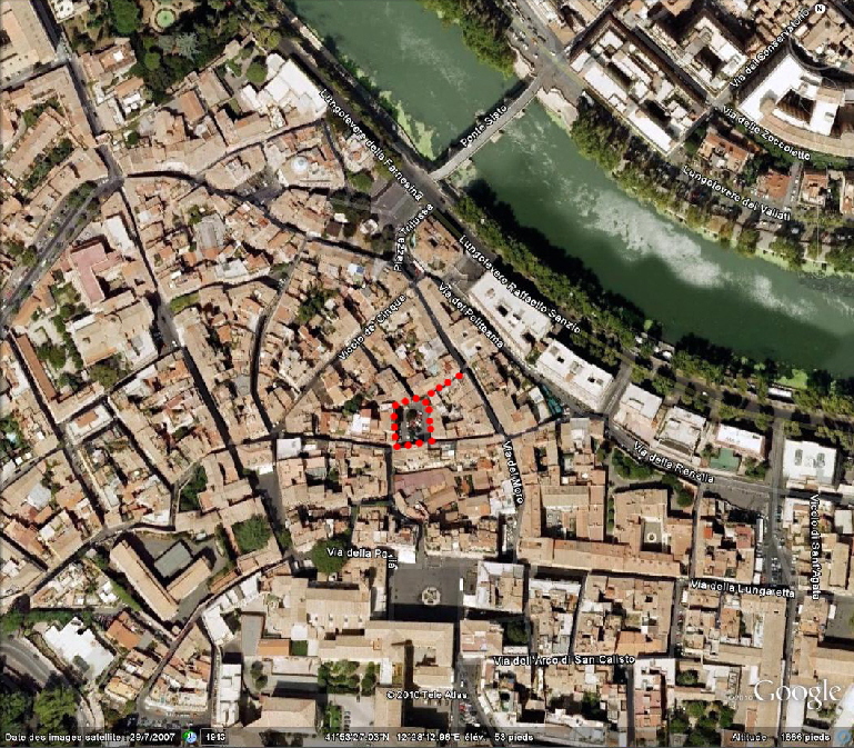 Piazza e vicolo de' Renzi - Trastevere