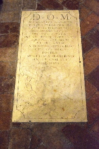Piazza_in_Piscinula-Chiesa_di_S_Benedetto-Lapide_Margherita_Gridens-1767