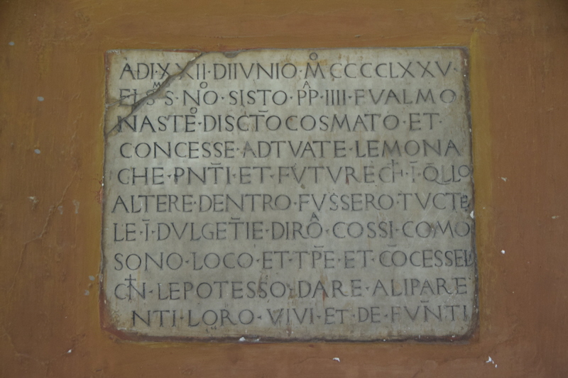 Piazza_di_S_Cosimato-Chiesa_di_S_Cosimato-Indulgenze_Sisto_IV-1475
