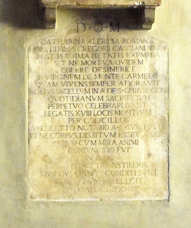 Viale_Trastevere-Chiesa_di_S_Crisogono-Lapide_di_Caterina_Alerici-1683