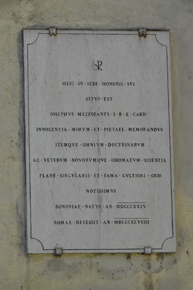 Piazza_di_S_Onofrio-Chiesa_omonima_Lapide_card_Giuseppe_Mezzofanti-1849 (11)