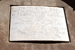 Piazza_di_S_Pietro_in_Montorio-Chiesa_omonima-Ant_Chiostro-Lap_Pio_VII-1804