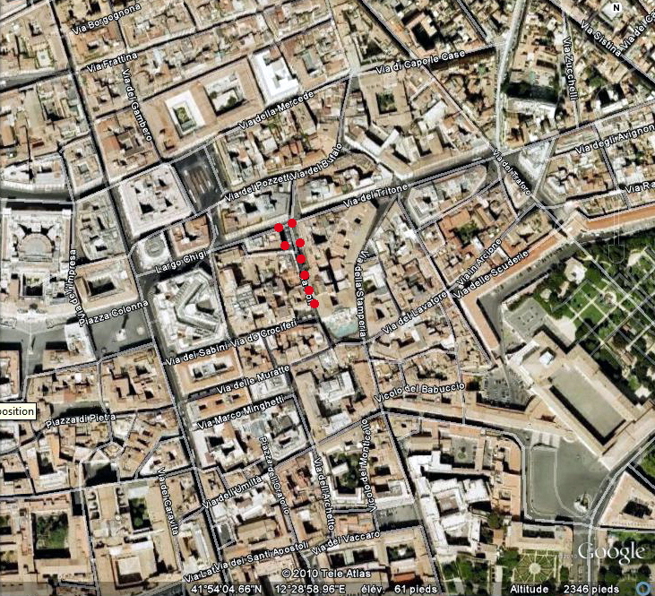 Piazza e via Poli - Trevi